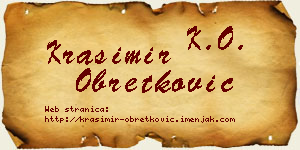 Krasimir Obretković vizit kartica